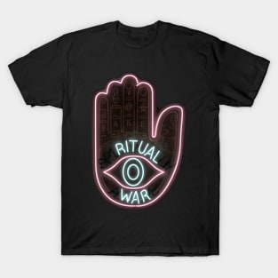 Spiritually aware - ritual war - Neon Sign pun T-Shirt